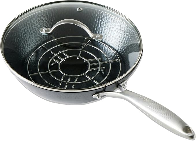 Milk Street 3-Piece 10.5-Inch Small Hammered Carbon Steel Wok