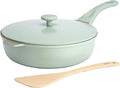 Goodful All-in-One Pan, Multilayer Nonstick Cookware Set, High-Performance Construction, Multipurpose Design Replaces Multiple Pots and Pans, Dishwasher Safe, 11-Inch, 4.4-Quart Capacity, Sage Green