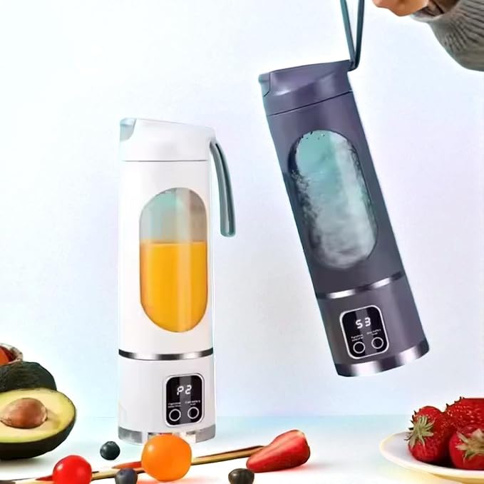 Portable Blender for shakes and Smoothies, 15.2 oz personal blender with USB Rechargeable battery 12 stainless steel blades. (Purple)