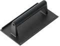 Amazon Basics Smash Burger Press, Cast Iron Bacon Press with Wooden Handle, Grooved Bottom for Grill Marks, Rectangle 8.1 x 4.2 Inch, Black, 1-Pack