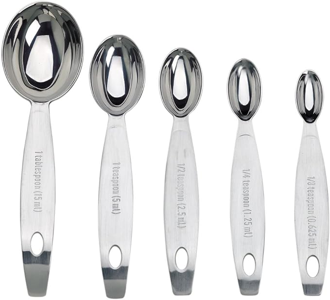 Cuisipro Stainless Steel Measuring Spoon Set Silver, Standard