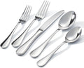 18/10 Stainless Steel Silverware Set for 12, 60 Piece Teardrop Flatware Set | KINGSTONE Heavy Cutlery Set, Mirror Polished Knives Forks and Spoons Utensils, Dishwasher Safe for Home Kitchen Wedding