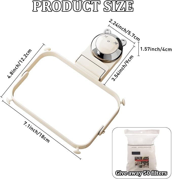 Foldable Kitchen Sink Strainer with Filter Mesh Bags, Food Waste Filter Basket, Suction Cup Folding Washing Vegetables and Fruits Drying Bag Holder (White)