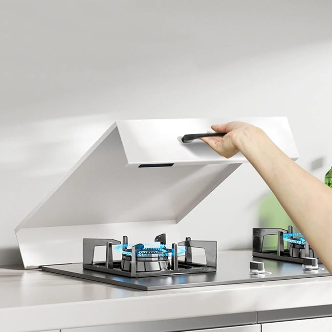 Noodle Board Stove Cover with Handles, Gas Stove Cover Board Carbon Steel Stove Top Covers for Gas and Electric Stove Range Expanding Kitchen Space (White, 15.7"Lx19.7"Wx2.7"H)