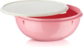 Tupperware Fix-N-Mix 1.7 Gallon Mixing Bowl with Lid, Pink Vintage Color, Dishwasher Safe and BPA Free (6.5 L)