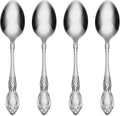 Oneida Wordsworth Teaspoons Silverware Set for 4, Flatware | mirror finish, dishwasher safe | cutlery set for kitchen and dining, utensil set, kitchen gifts for women, heavy duty
