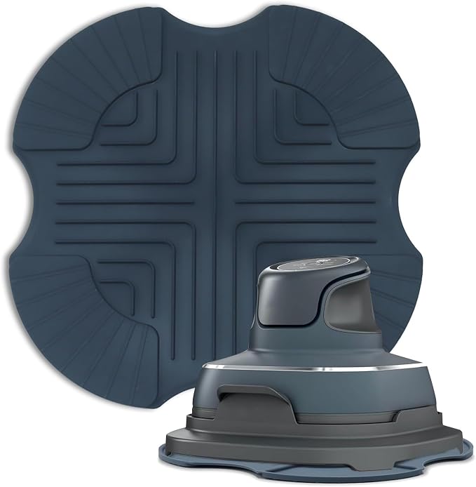 Jiozermi Silicone Trivet for Ninja Crispi Air Fryer, Dark Grey | Universal Heat Resistant Mat, Non-Slip Design, Multi-Functional Accessory, Fit Ninja FN101GY/FN101SG/FN101ST