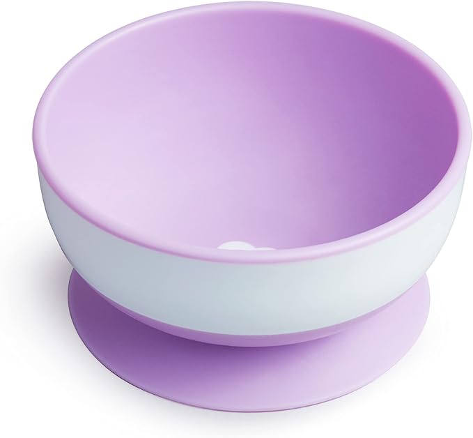 Munchkin Stay Put Suction Bowls for Baby and Toddler,Blue/Green/Purple,3 Count (Pack of 6)