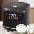 Mini Protable Smart Rice Cooker,2.1Quart 2L,6 Cups Cooked/3 Cups Uncooked | 400W Non-Stick Rice Maker with Steamer Basket,24 H Auto Keep Warm, Timer Delay, Fast Cooker for Dorm, Office & Small Families