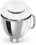 5QT Stainless Bowl with Lid Compatible with KitchenAid Tilt-Head Mixers | 304 Stainless replacement Bowl with Splash-Proof Lid. Ldeal for Dough Proofing, Baking Preps, and Seamless KitchenAid fit