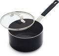 GreenPan x Bobby Flay 2.5QT Ceramic Nonstick Saucepan with Glass Lid, Black | PFAS-Free Diamond Ceramic Nonstick Chef Pan, Silicone Handle, Induction & All Stovetop Compatible, Dishwasher and Oven Safe