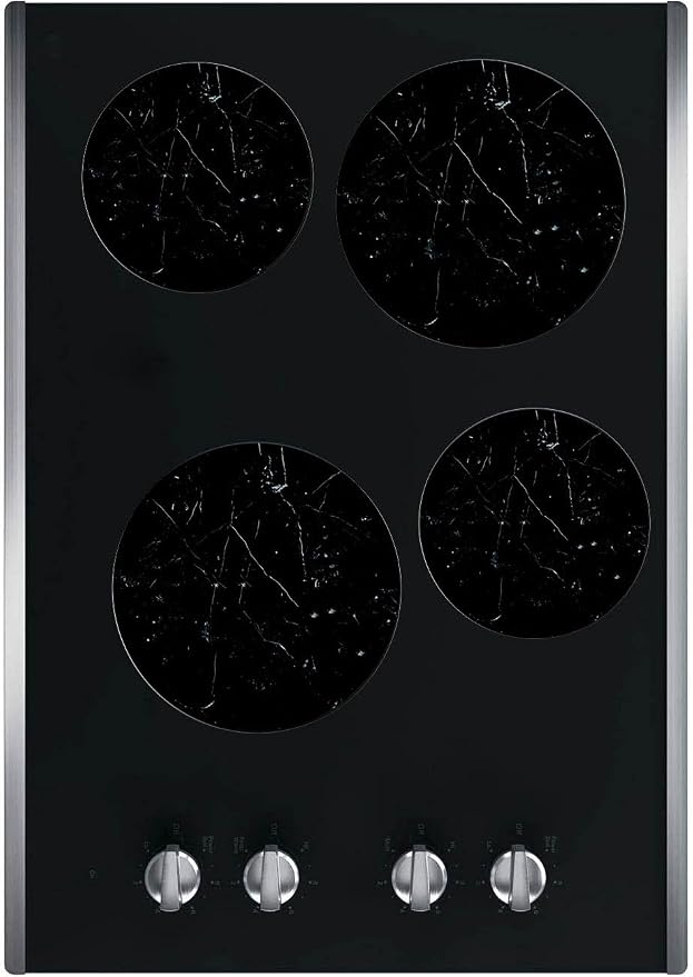 Kerixi Electric Stove Burner Covers Range Top For Expanding Counter Space Stovetop Decor (Black Marble)