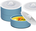 Egg Poacher Set of 3, Silicone Egg Poaching Cups with Lids for Microwave Egg Cooking, Toaster Oven Air Fryer Egg Mold Nonstick Poached Egg Maker