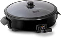 Dash Family Size Electric Skillet with Lid, 6-Quart Nonstick, Black | Large Frying Pan, Removable Temperature Control Probe, Tempered Glass Lid, 14-Inch Cooking Surface