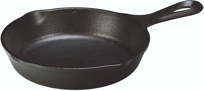 Lodge Seasoned Cast Iron Skillet 6.5 Inches - PFAS-Free, Non-Toxic Cookware - Use with an Oven, Stove, Grill, or Campfire - Naturally Non-Stick & Oven Safe