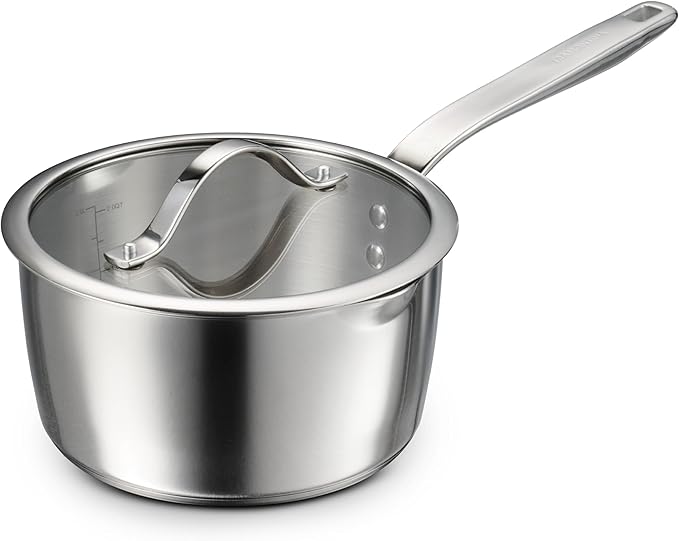 Tramontina Tempo Tri-Ply Base Stainless Steel 3-Qt Sauce Pan with Lid | Induction-Ready Saucepan, Oven-Safe, Dishwasher-Safe