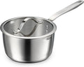Tramontina Tempo Tri-Ply Base Stainless Steel 3-Qt Sauce Pan with Lid | Induction-Ready Saucepan, Oven-Safe, Dishwasher-Safe