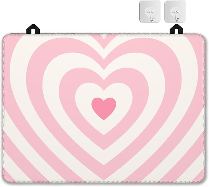 Electric Stove Top Cover Protector – Pink Love Heart Glass Flat Top Stove Mat Oven Induction Cooktop Mat for Ceramic Countertop Mats Heat-Resistant Dish Drying Mat