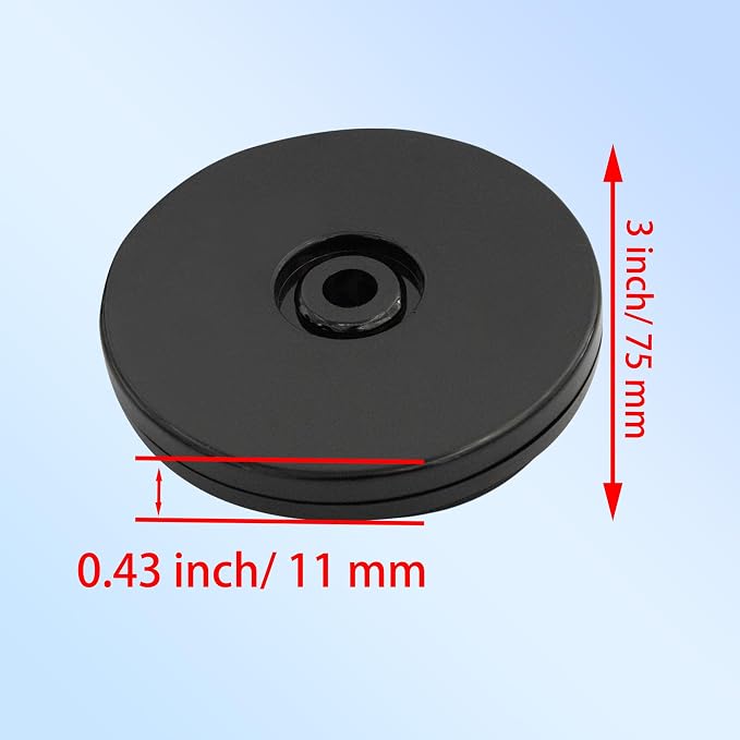 4Pcs Black Acrylic Lazy Susan 3 Inch Turntable Organizer Bearings | Mini Lazy Susan, Small Lazy Susan Turntable, 360° Rotating Swivel Plate for Spice Rack, Cosmetic, Cake, Pantry, DIY Display