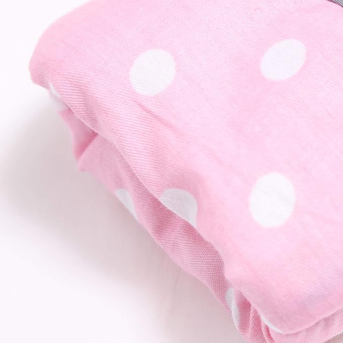 NEOVIVA Kitchen Oven Mitts for Kids,Heat Resistant Cotton Oven Gloves | Set of 2,for Cooking,Baking,Play Kitchen,Farmhouse Restaurant,Polka Dots Pink