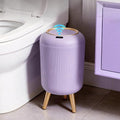 Bathroom Trash Can Automatic Touchless,3 Gallon Purple Gabage can | Motion Sensor Trash Can with Lid and legs,Smart Diaper Garbage Bin,Auto Small WasteBasket for Bedroom,Office,Restroom,Laundry