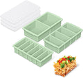 3-Pack Silicone Freezer Trays with Lid, Soup Freezer Container Molds | 2 Large 2-Cup, 4 Medium 1-Cup, 6 Small 1/2-Cup, BPA Free, Ice Cube Tray for Soup, Stews, Sauces, Meal Prep, Broth, Leftovers