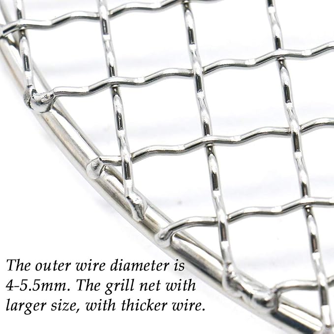Cooling Rack with Legs Dia 7" Round Stainless Steel Cross Wire Barbecue Carbon Baking Net Grill Pan Grate for Instant Pot/Pressure Cooker/Oven (180mm/7)