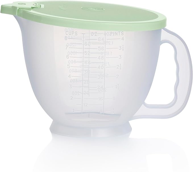 Tupperware Classic Mix-N-Store Pitcher Set in Mint Green and Candy Pink, Dishwasher Safe and BPA Free (2 Bowls, 2 Lids)