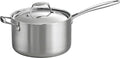 Tramontina Signature Tri-Ply Clad Stainless Steel 4-Quart Sauce Pan | Induction-Ready, Dishwasher-Safe, NSF-Certified, Made in Brazil