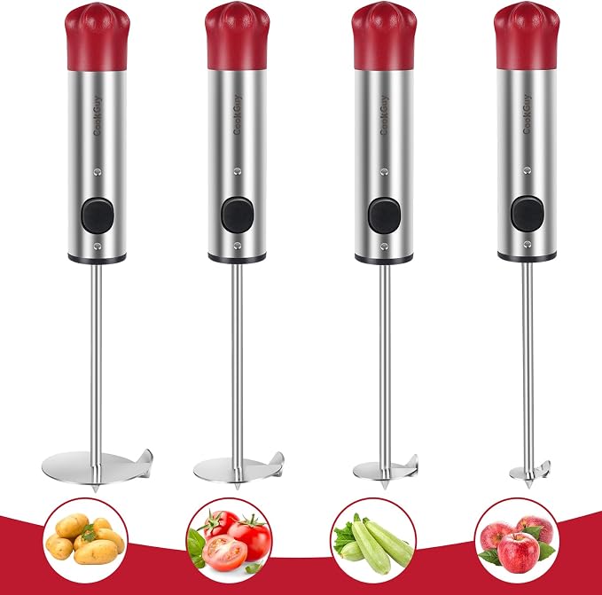 Cook Guy Multi-Purpose Veggie Drill - 4 Sizes Vegetable Corer Tool | Zucchini Corer & All-in-One Vegetable Corer for Potatoes, Carrots | Ergonomic Anti-Slip Handle