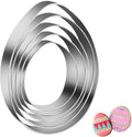 Easter Cookie Cutters Egg Biscuit for Kids DIY Lunchbox Bento Box Fruit Vegetable Sandwich Cutters for Children Boys Girls, Pack of 5