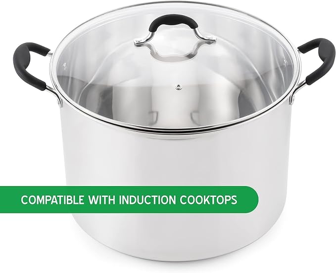 Prep•N•Cook by McSunley 21.5Qt Induction Stainless Steel Water Bath Canner (Canner + Tool Set)