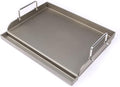 Utheer 17 x 13 Nonstick Cast Iron Griddle for Gas Grill, Flat Top Plate | Fits Weber, Nexgrill, Charbroil, Camp Chef and Kenmore grills for outdoor cooking, breakfast, burgers and flat-top meals