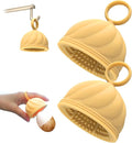 Egg Washer for Fresh Eggs - Upgraded 2.0 Silicone Egg Scrubber | Farm Fresh Egg & Vegetable Scrubber | Dishwasher Safe, Gentle on Shells (Yellow 2 Pcs)