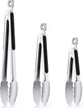 7/9/12 Inch Kitchen Tongs for Cooking, Heat Resistant Stainless Steel Tongs | Heavy Duty Metal Tongs Grilling Tongs Grill Tongs BBQ Tongs for Cooking,Grilling,BBQ/Barbecue,Food (7+9+12 inch)