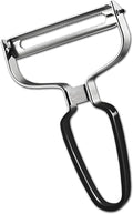 Larger Wide Mouth Kitchen Vegetable Peelers Cabbage Peeler (Serrated Y- Peeler)(Black)