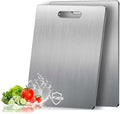 Titanium Cutting Board, 2 PCS Titanium Cutting Boards for Kitchen, Non Toxic, Double-Sided Food Grade Chopping Board for Outdoor Camping(15.6" x 11",15.6" x 11")