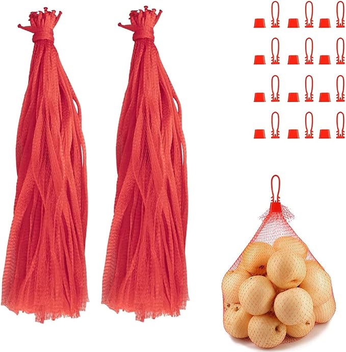 100pcs Seafood Boiling Bags, Reusable Mesh Produce Bags for Crawfish, Onions, Fruits and Vegetables