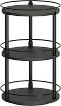 3-Tier Lazy Susan Organizer, Rotating Spice Rack, Spinning Organizer, Industrial Turntable Spice Rack Organizer for Cabinet, Kitchen Countertop, Pantry, Black SR23BK