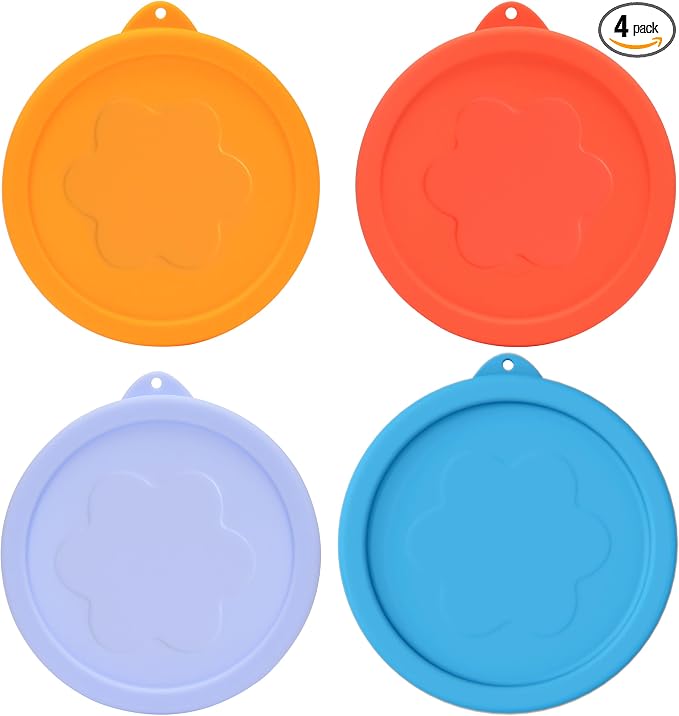 LUVCOSY 1 Cup Silicone Replacement Lids Storage Cover for Pyrex 7202-PC Glass Bowls (Container not Included) 4 Pack Microwave, Dishwasher and Freezer Safe