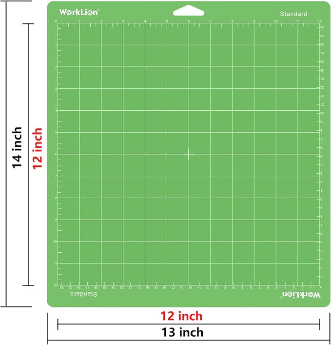 12x12 Standard Cutting Mat（3Pack) Compatible With Explore One/Air/Air 2/Maker Standard Adhesive Sticky Green Quilting Cricket Replacement Vinyl Cutting Mat