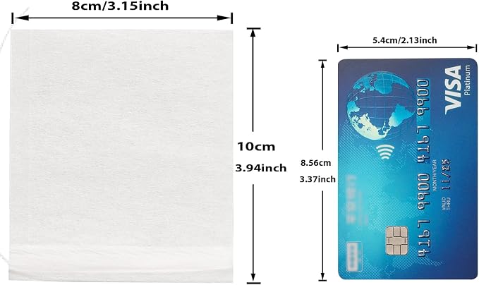 Eketirry 100pcs Tea Filter Bags for Loose Tea, Empty Tea Bags, Natural Wood Pulp Paper Material, Disposable Unbleached Tea Filter Bags with Drawstring for Loose Tea (White, 3.15 x3.94 inch)