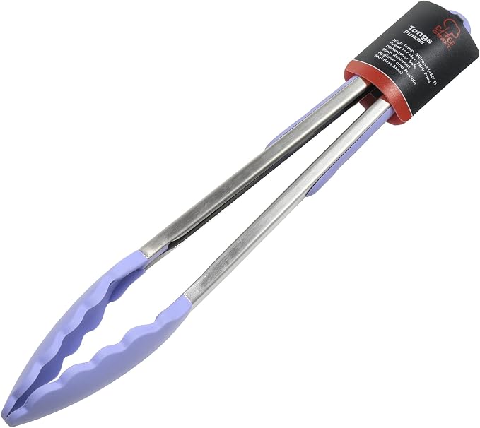 Chef Craft Premium Silicone Cooking Tongs, 12 inch, Pastel Blue