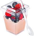 EASERCY 5 oz Plastic Dessert Cups with Lids and Spoons 150 Pcs Serves 50, Yogurt Parfait Appetizer Cup for Party, Dessert Shooter Cups for Pudding Jello and Fruit