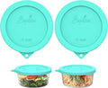 SOPHICO 4 Cup Silicone Lids Replacement for Pyrex & Anchor Hocking 7201-PC | Food Grade Silicone, Leakproof、Airtight Lids, Dishwasher Microwave Safe