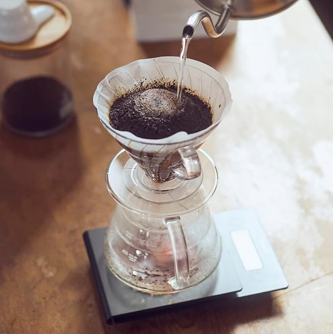 Hario V60 Plastic Coffee Dripper, Size 03, Clear (Pack of 2)