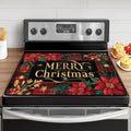 Christmas Poinsettia Glass Stove Top Cover Protector – Merry Christmas Glass Cooktop Protector,Xmas Cooktop Mat for Ceramic Countertop Mats Electric Stove Cover Festive Decor