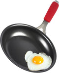 8 Inch Nonstick Frying Pan, Tri-Ply Clad Stainless Steel Skillet with Reinforced Coating, Detachable Handle with Sleeve, Dishwasher & Oven Safe, Induction Compatible, PFOA-Free Fajita Pans
