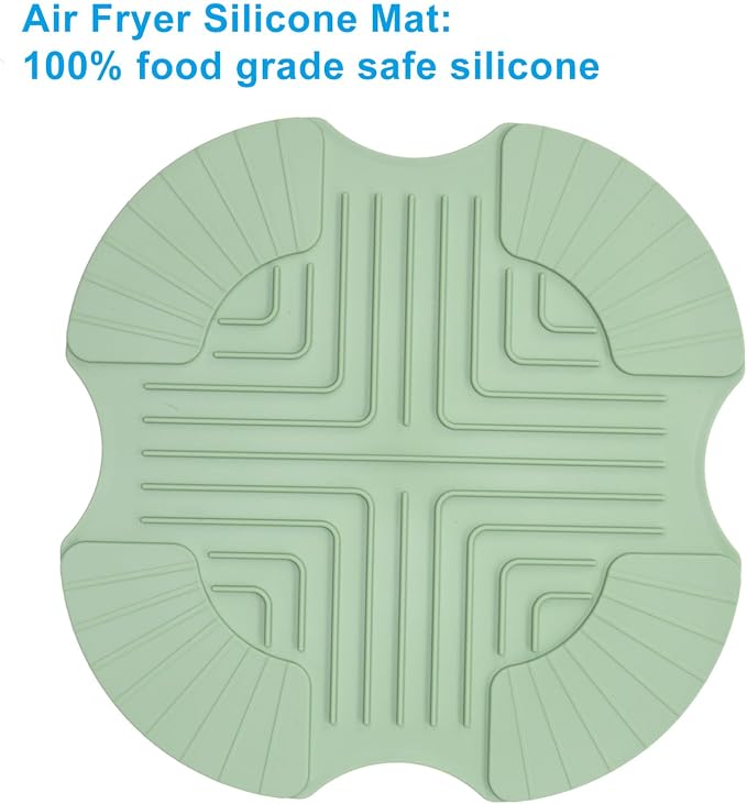 Jiozermi Silicone Trivet for Ninja Crispi Air Fryer, Off White | Universal Heat Resistant Mat, Non-Slip Design, Multi-Functional Accessory, Fit Ninja FN101GY/FN101SG/FN101ST