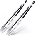 Grill Tongs, 17 Inch Extra Long Stainless Steel BBQ Tongs (17", 2PCS) | For Cooking/Serving/Grilling | Heat-Resistant | Dishwasher Safe